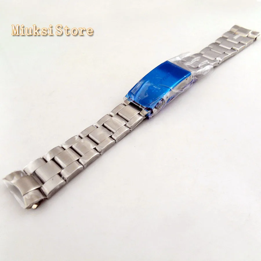 Parnis top 20mm silver steel bracelet watch band strap Fit 40mm | Наручные часы