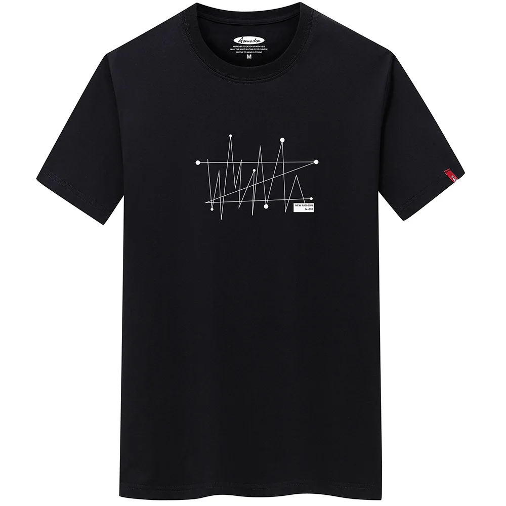 

Летняя мужская футболка, брендовая мужская Свободная футболка большого размера с круглым вырезом, Мужская футболка с принтом