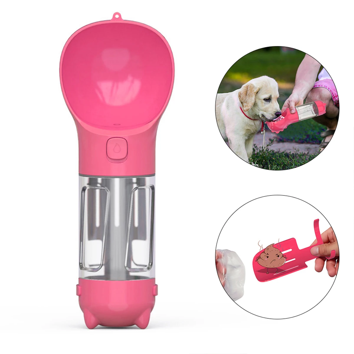 

Бутылка для домашних животных кошка собака диспенсер для воды на открытом воздухе портативная кормушка с 15 шт. мешки для мусора и ПУ Лопата ...