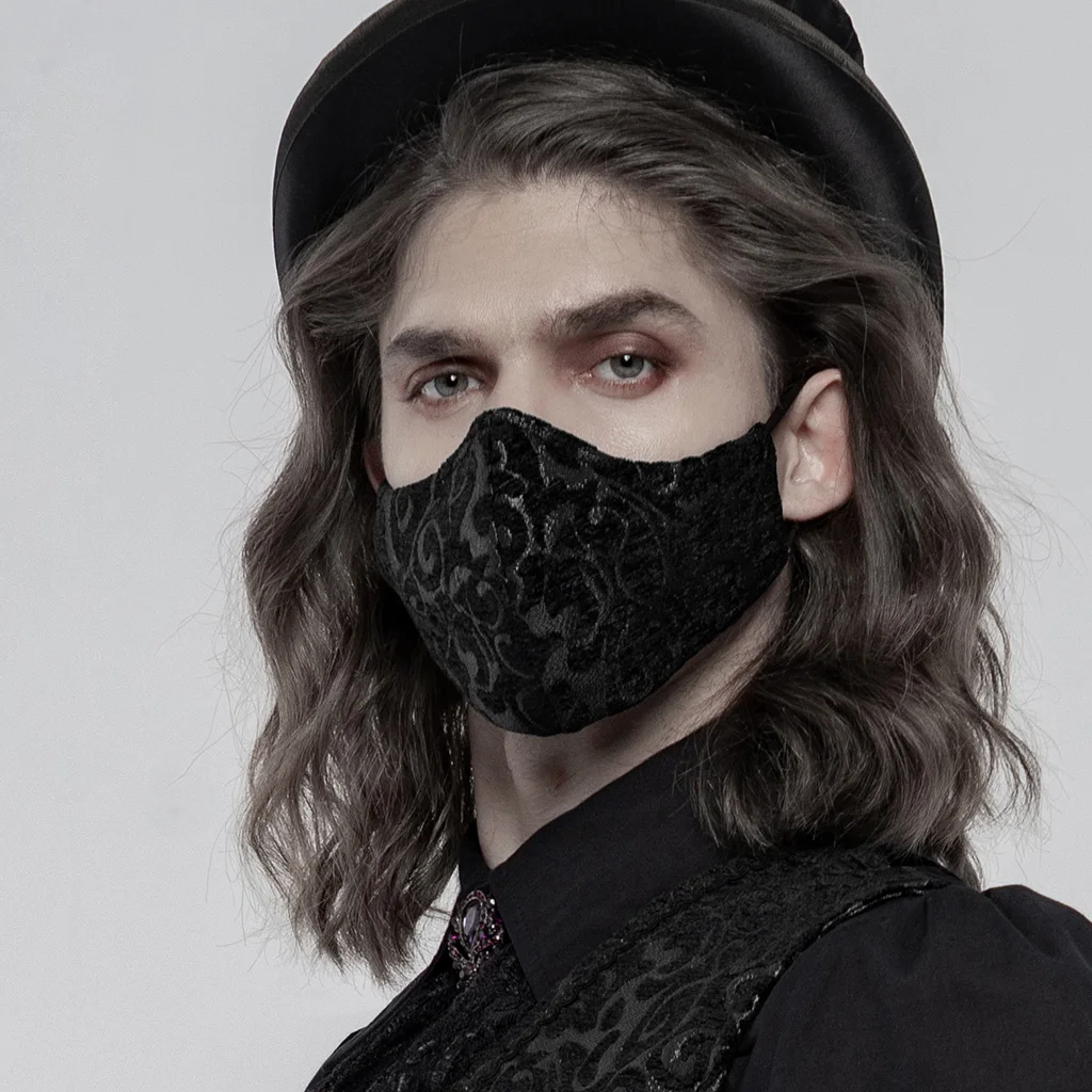 PUNKRAVE мужские готические винтажные жаккардовые маски классические простые