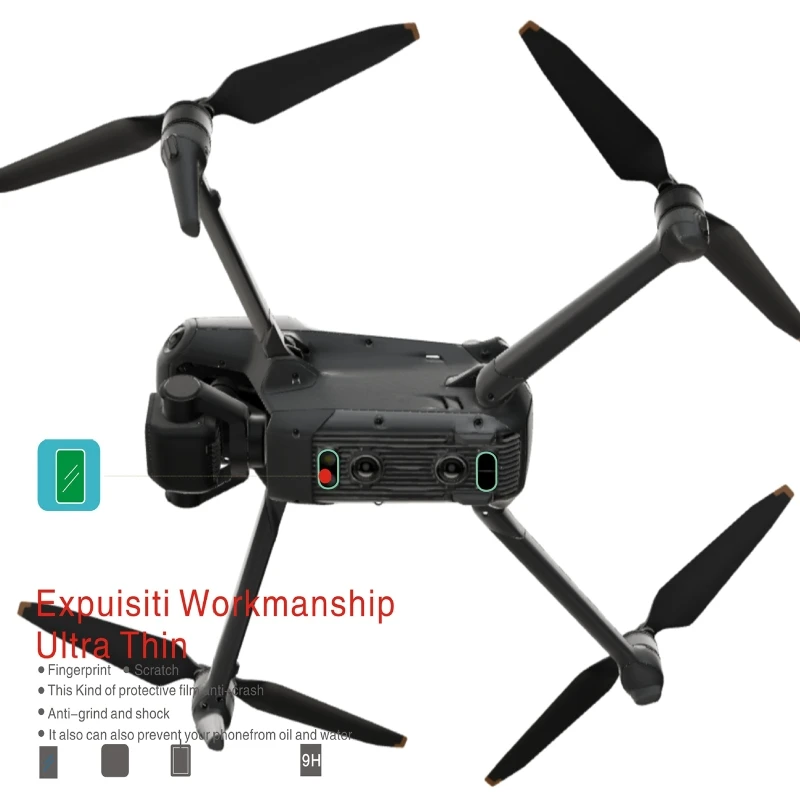 Комплект защитной пленки для экрана объектива dji Mavic 3 полное покрытие 9H твердое