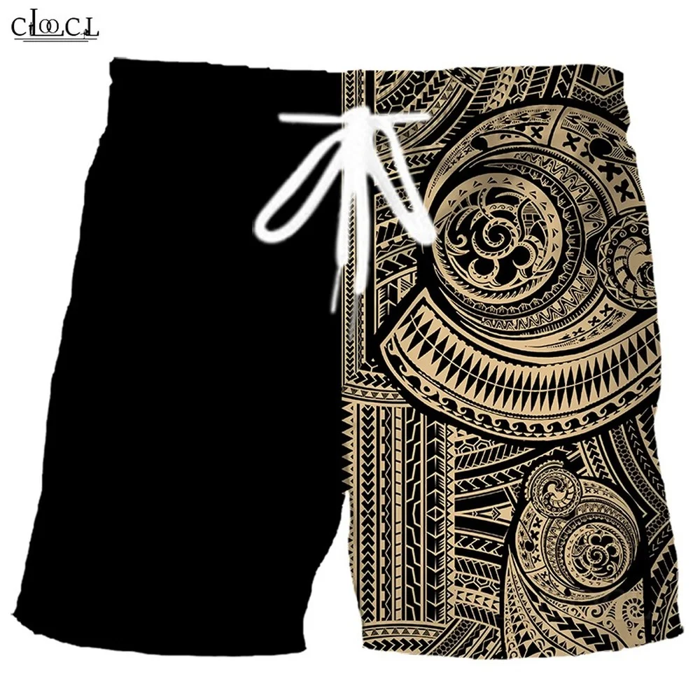 

2021 Newest tattoo Polynesian Style 3D Printed Fashion Men Shorts Summer New Harajuku Hip Hop Leisure Beach Shorts Drop Shipping