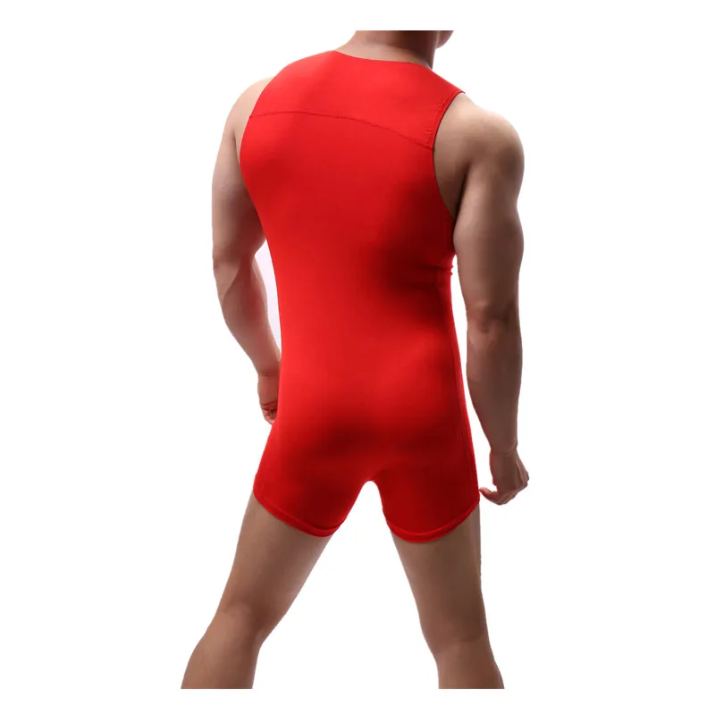Сексуальное мужское нижнее белье Цельный купальник спортивные боди комбинезоны