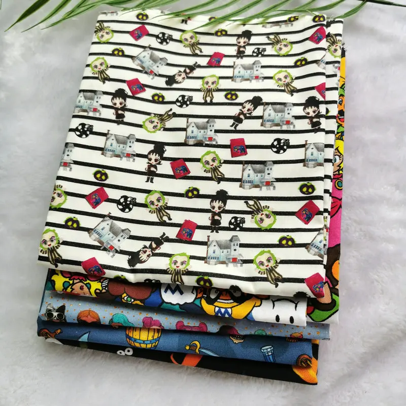 Ткань с цифровым принтом героями мультфильмов высокое качество чистый хлопок