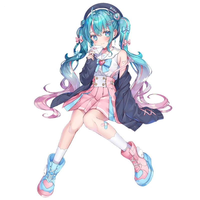 

Pre-Sale VOCALOID Hatsune Miku Love Sailor Instant Noodle Press Action Figure Cartoon Model Toy Desktop Ornaments Anime Gift