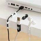 20pcsCable зажимы органайзера кабель Управление рабочего стола провода управляющий шнур держатель Зарядка через USB линии передачи данных намотки шпульки