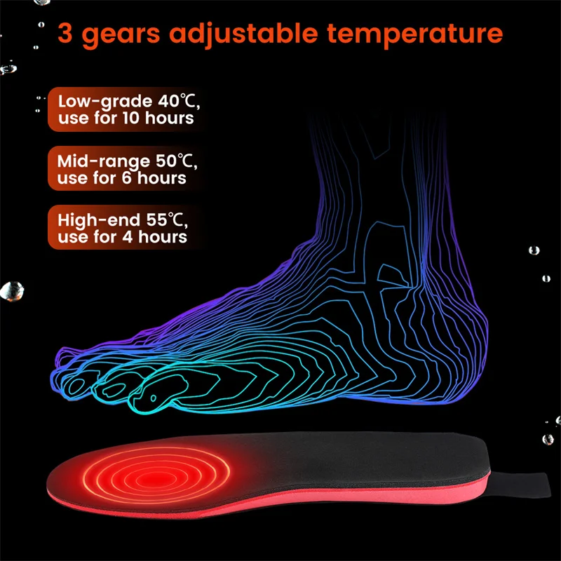 Зимние Стельки С Подогревом для ног USB электрические Подогреваемые стельки обуви