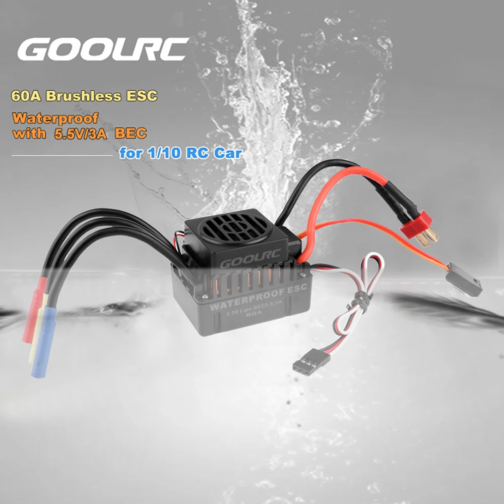 GoolRC обновление водонепроницаемый 3650 3900KV бесщеточный двигатель с 60A ESC комбо набор