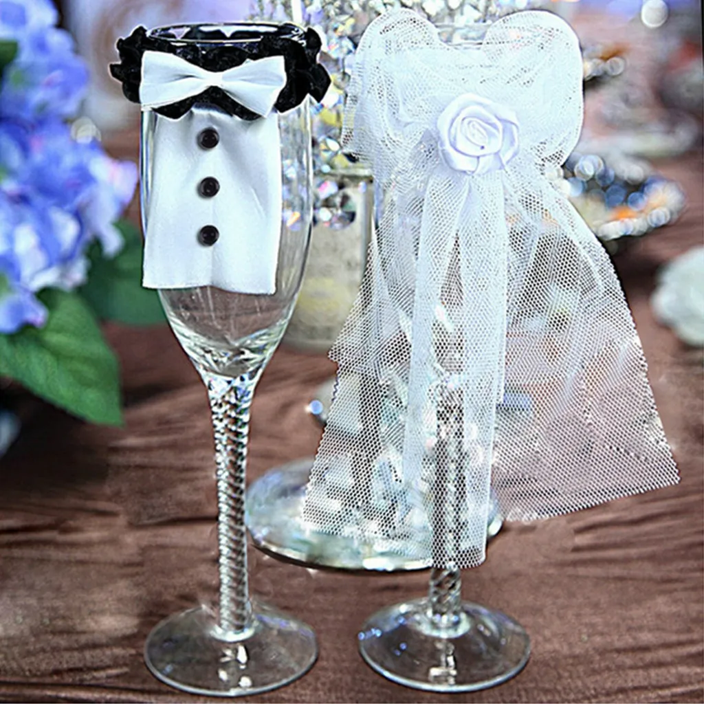 Набор европейских свадебных бокалов для вина свадебные принадлежности