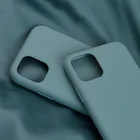 Темно-зеленый жидкий силиконовый чехол для iPhone 11 Pro Max, Оригинальный чехол для iPhone 11 8 7 6 6S Plus X XR XS SE 2020, чехол