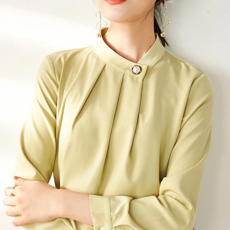 Свободная шифоновая женская блузка в Корейском стиле на осень 2020|Блузки| |