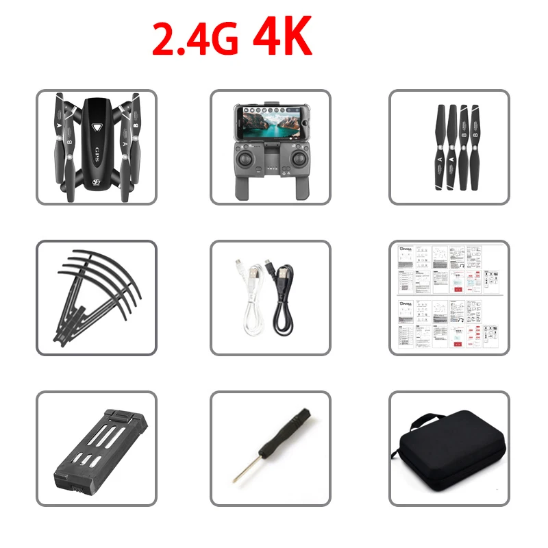 2.4G 4K WIth Bag S167 WiFi Радиоуправляемый Дрон 4K HD камера антенна Воздушное видео складной Квадрокоптер с камерой и gps позиционирование Дистанционное управление вертолет игрушечный ребенок коптер - Цвет: 2.4G 4K WIth Bag