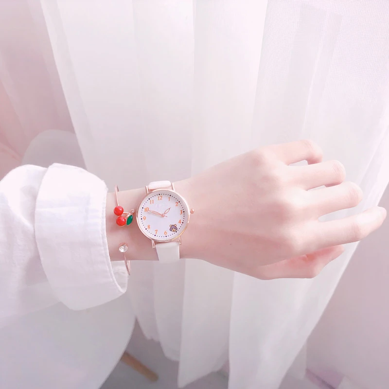 Новинка 2020 женские часы с указкой милые Мультяшные свежие одним и тем же