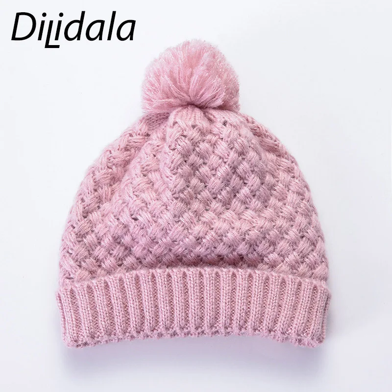 Dilidala осенне-зимняя теплая шерстяная вязаная шапка Толстая мужская и женская пара