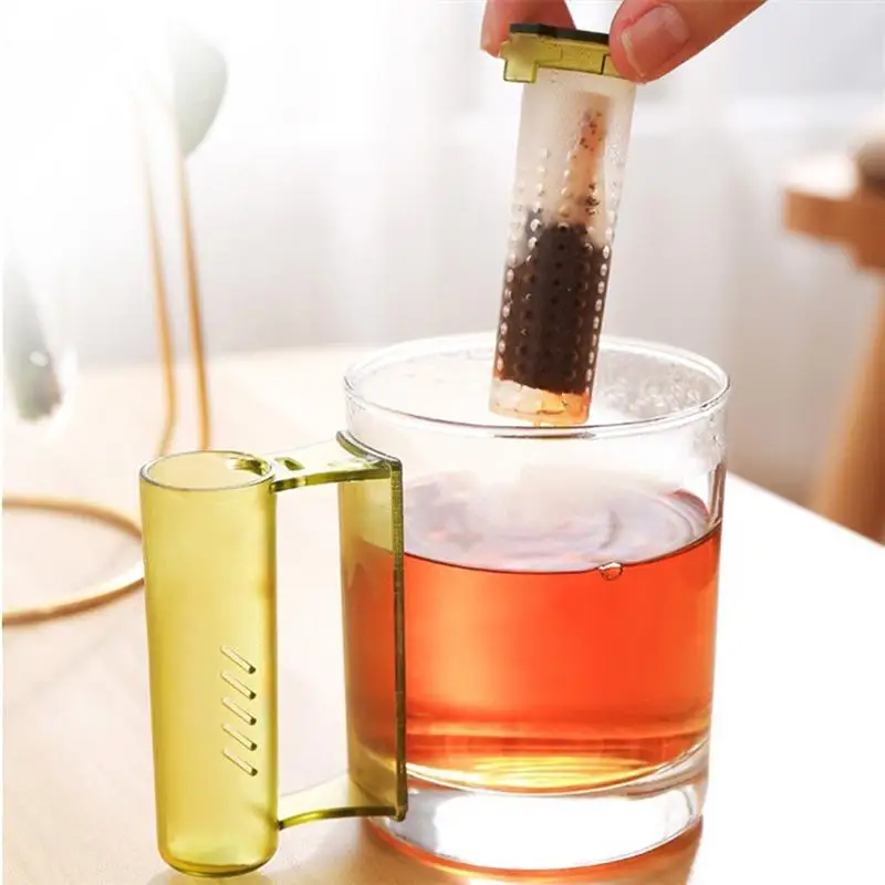 Стеклянная чайная чашка 310 мл с ситечком для заваривания чая прозрачная кружка