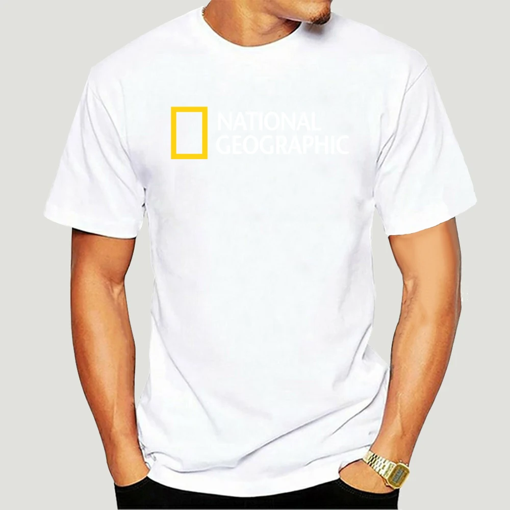 

National Geographic Logo T-shirt Womens Style O-Neck MEN Tops Tees Four Seasons