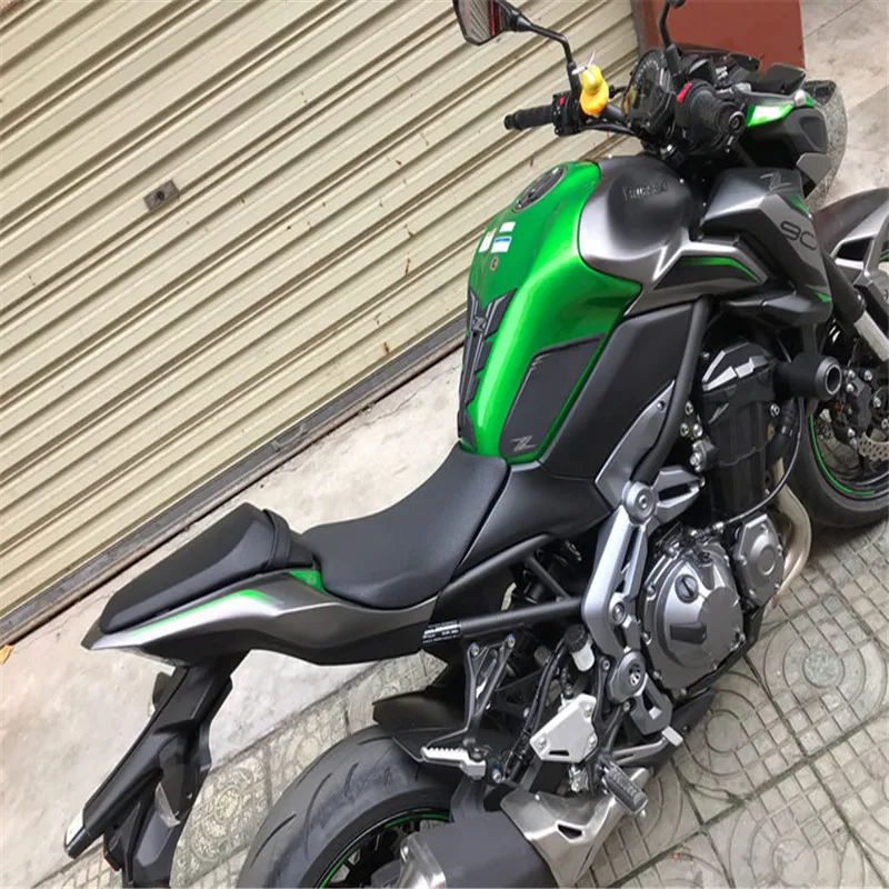 

Motorcycle Tank Traction Pad Side Gas Knee Grip Protector Anti slip sticker 3M Black Cover For kawasaki Z900 2017 2018 Tank Pad