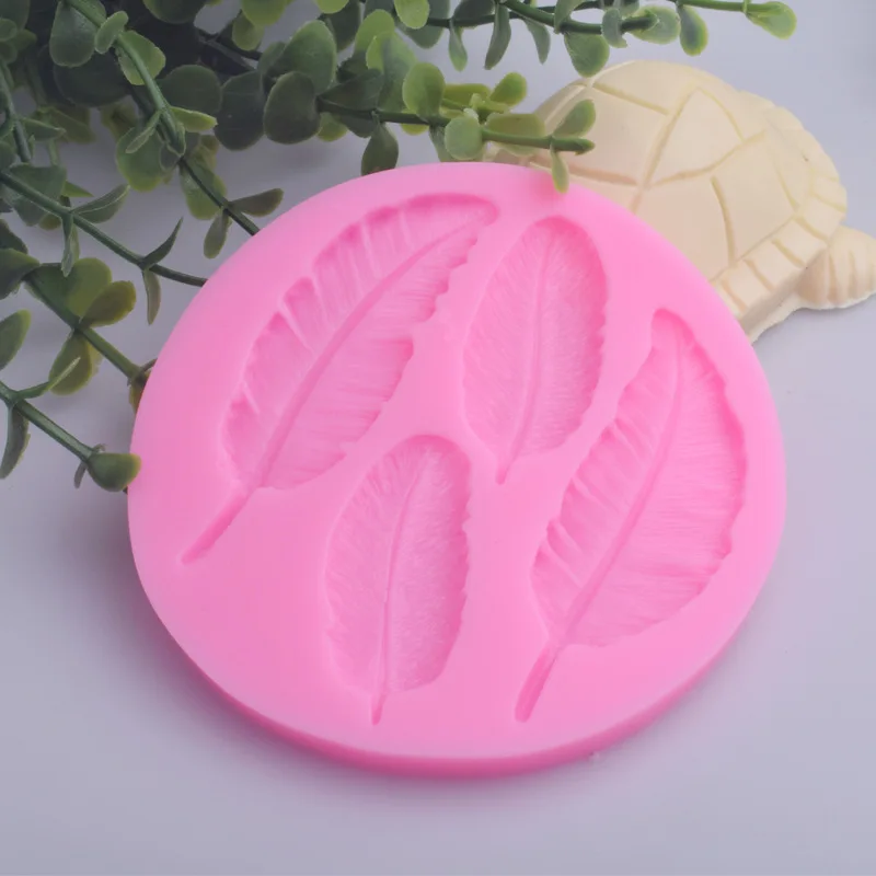 

New Feather Fondant Silicone Mold Chocolate Candy Mold Ultra Light Clay Mold Cake Decoration Mold