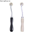 2 шт. профессиональная кожаная Шестерня для стежков из нержавеющей стали, рулетка, разделитель, швейная кожаная Шестерня для инструментов 4 мм