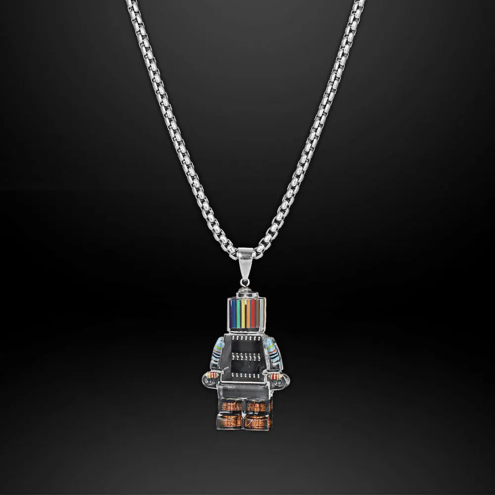 Смола прозрачная подвеска робота для украшения DIY электронного устройства мужская мода Hip Hop Punk Ins женская цепочка свитера аксессуары
