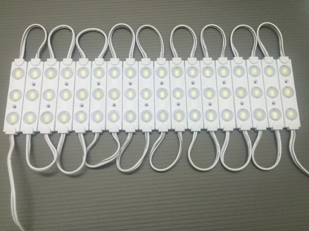 

500pcs/Lot 5730 LED Modules Waterproof IP67 Led Modules DC 12V SMD 3 Leds 1.5W Sign Led Backlights For Channel Letters White