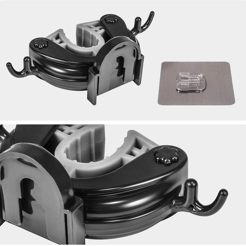 

5Pcs Broom and Mop Holder Wall Mounted Broom Holder Self Adhesive Hooks Kitchen Racks and Tool Organizer