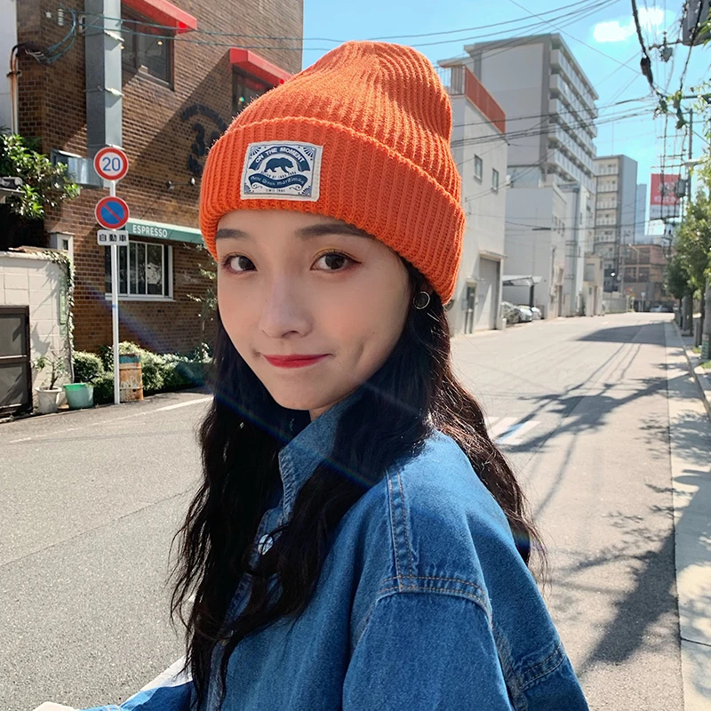 

Hat Female Online Influencer Autumn and Winter Knitting Flanging Winter Woolen Hat Korean Fashion Ins Japanese Style Winter