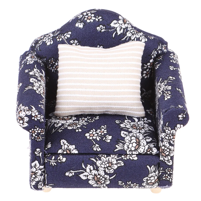 

New Dollhouse Miniature 1:12 Living Room Dolls Furniture Sofa Couch with Pillow