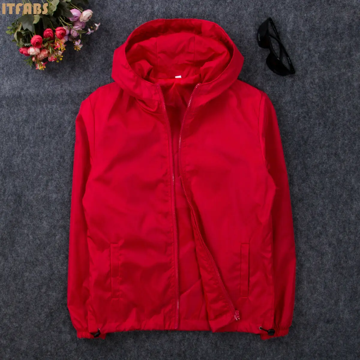 2019 Осенняя мужская Повседневная ветровка на молнии куртка с капюшоном Верхняя