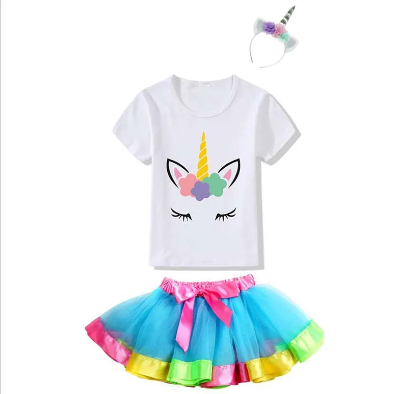 Бесплатная повязка на голову с единорогом юбка пачка принцессы одежда для