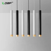 dbfled modern pendant light long tube 5w pendant lamp island bar counte shop room kitchen light fixtures hanglamp luminaire