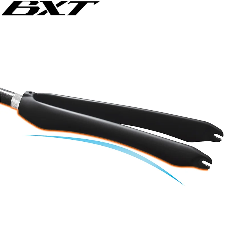 2022 New BXT full carbon road bicycle front fork Strengthen fork 700C road carbon fork 1-1/8 to1-1/8 Straight carbon fork