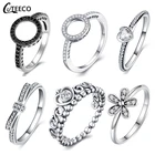 CUTEECO серебристый цвет прозрачный CZ обручальное кольцо для женщин подходит оригинальный бренд кольца 2019 горячая Распродажа ювелирное обручальное кольцо дропшиппинг