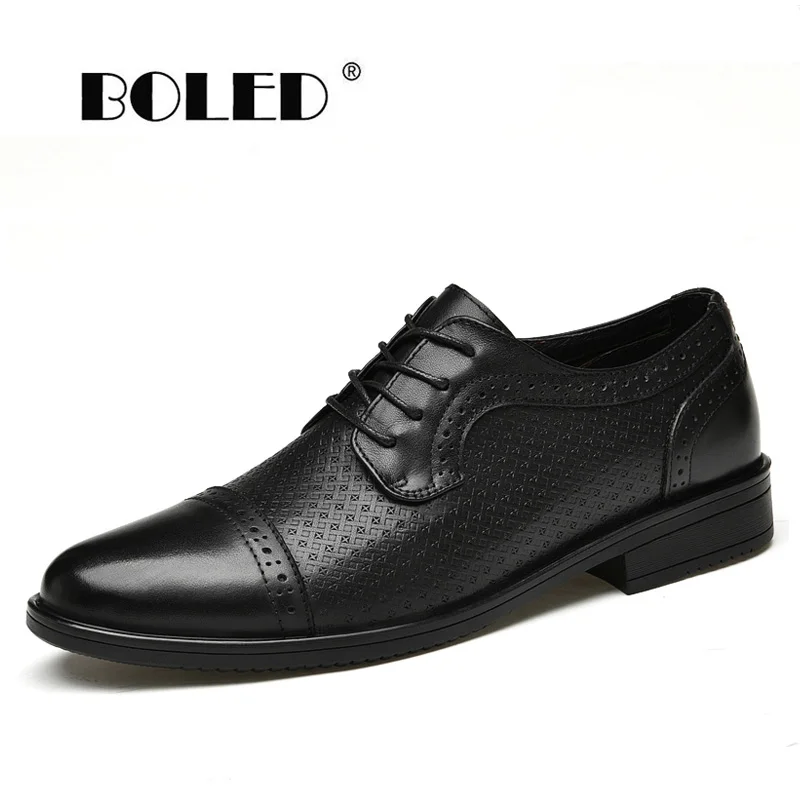 

Natural Leather Shoes Men Handmade Lace-Up Comfy Bussiness Dress Shoes Outdoor Non-slip Walking Shoes Men Sapato Masculino