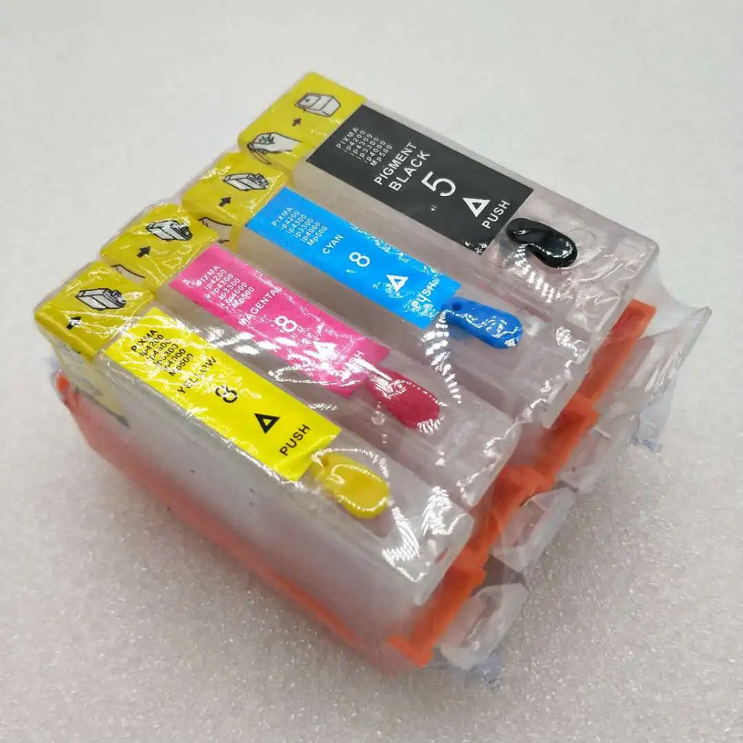 4 x чистящие чернила картриджи для Canon PIXMA IX4000 IX5000 IP3300 IP3500 MP510 Запчасти принтера |