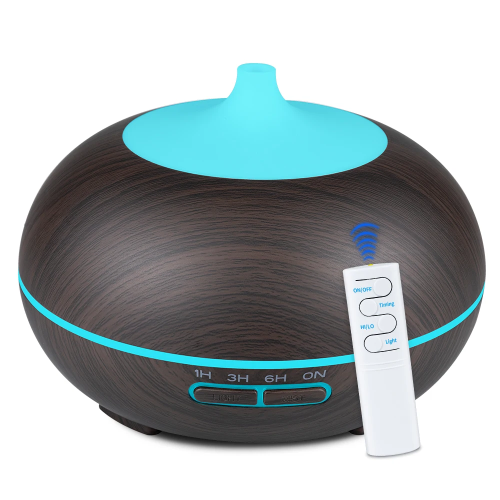 

1pcs 550ml USB aroma oil diffuser wood remote control electric humidifier ultrasonic air humidifier aromatherapy mist maker