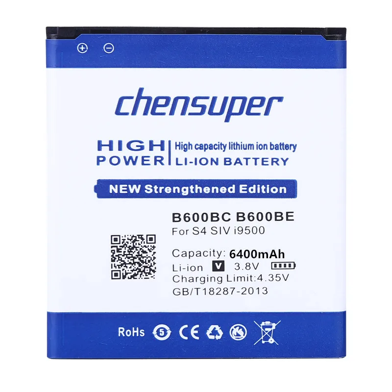 2 шт./новый аккумулятор 6400 мАч B600BC / B600BE B600BU для Samsung S4 i9502 i9508 i959 i9158 i9506 Active i9295 i9505