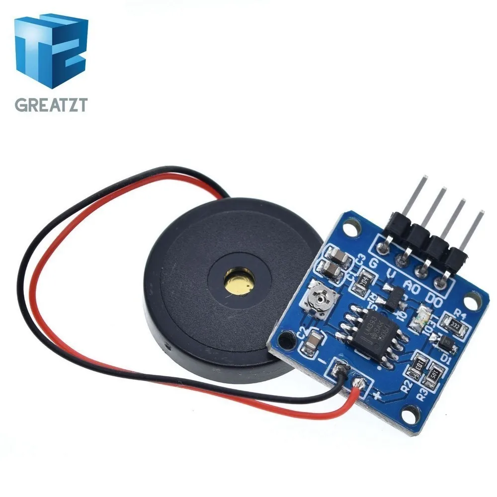 GREATZT 5V пьезоэлектрический фильм переключатель датчика вибрации модуль ttl выход уровня для Arduino