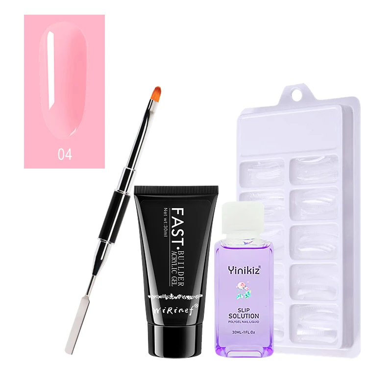 WiRinef 4 шт. поли наращивание ногтей гель лак набор 30 мл УФ быстро конструирующий для
