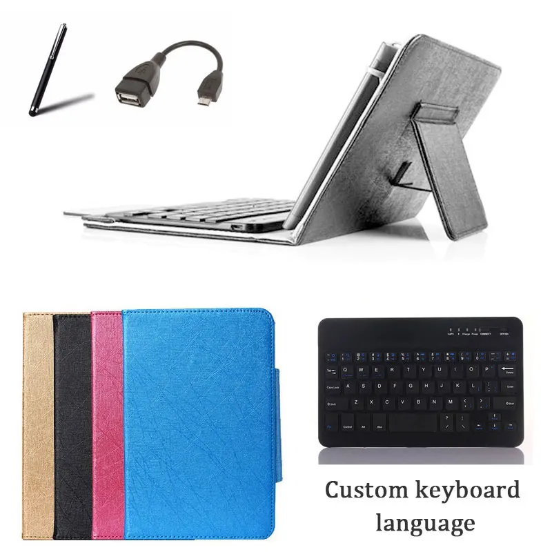 

Wireless Keyboard Cover Stand Case for Huawei MediaPad M5 Lite 8.0 Tablet Bluetooth Keyboard + Stylus + OTG Cable