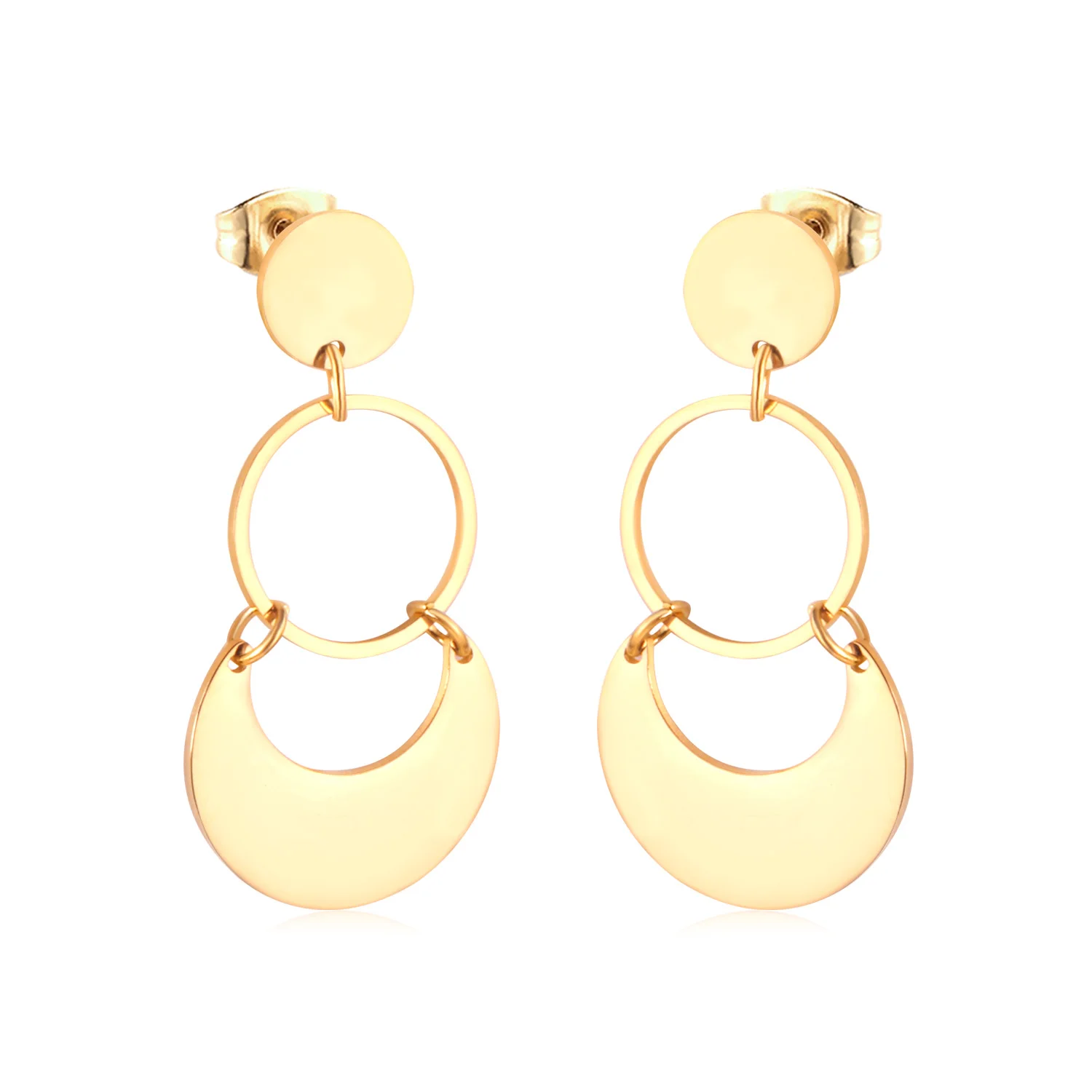 LUXUKISSKIDS ювелирные изделия висячие серьги из нержавеющей стали Круглые бриллианты