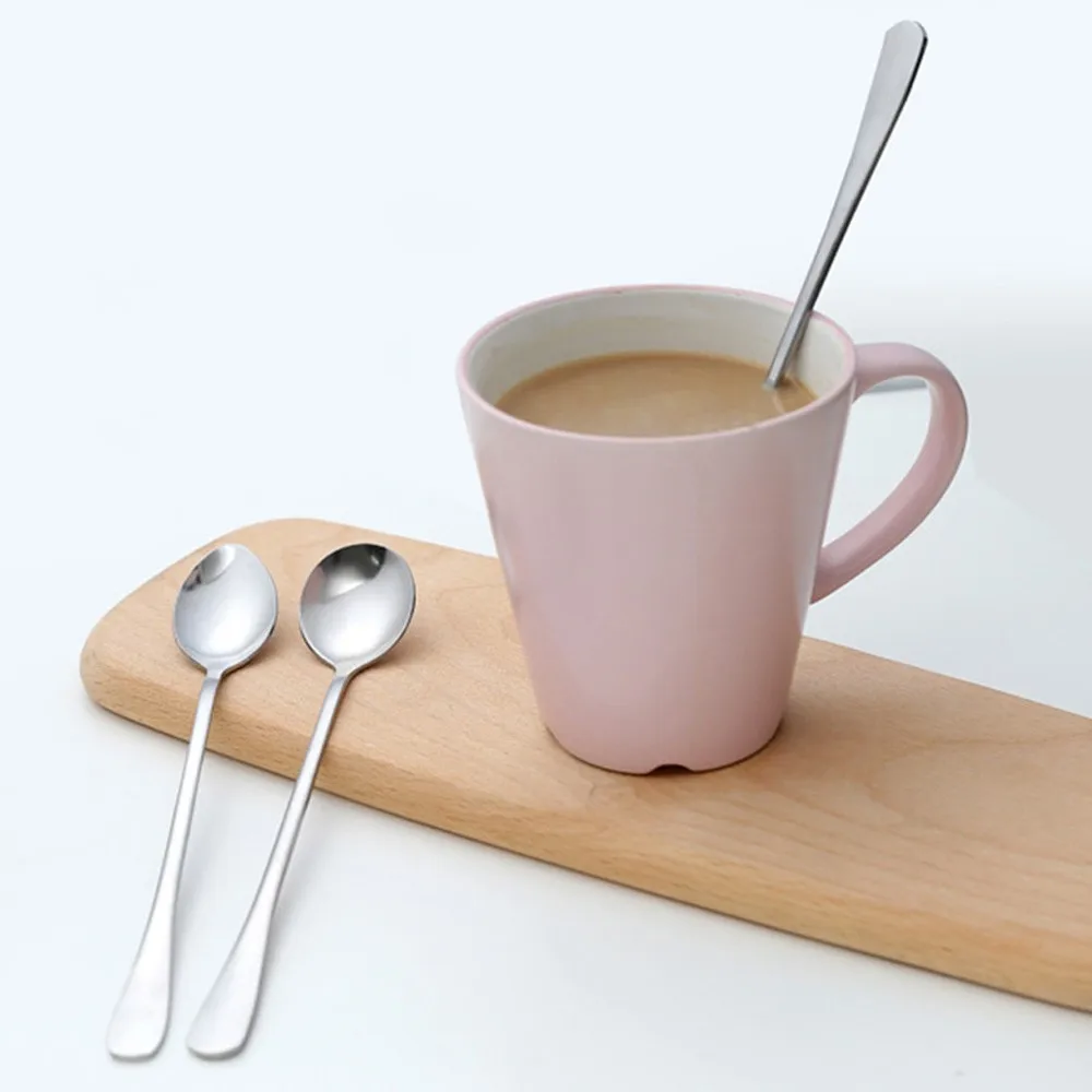 Креативная кофейная ложка из нержавеющей стали с длинной ручкой перемешивающая