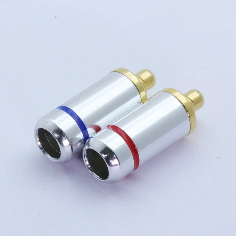 2 шт. разъем MMCX, штырек MMCX вилки для Shure ED5 SE535, чистая медь с позолоченным разъем MMCX