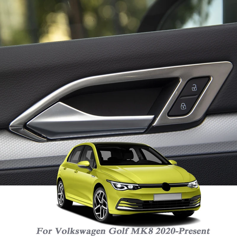 

4 шт. для Volkswagen Golf MK8 2020-Настоящее Авто Стайлинг Внутренняя дверь чаша рамка наклейки блестки интерьер рамка авто аксессуары