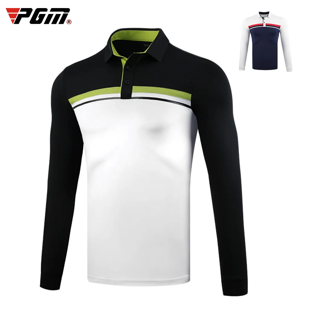 

Mens Breathable Golf Shirts Man Long Sleeve Training T-Shirt Male Outdoor Sports Warm Tops Stand Collar Golf Apparel D0835