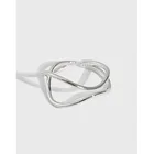 Женское Открытое кольцо SHANICE, минималистичное Двухслойное кольцо из стерлингового серебра 925 пробы с переплетением линий, ювелирные украшения для женщин