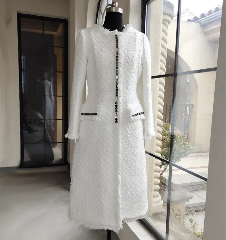 Новинка 2020 высококачественное Женское шерстяное пальто с кисточками Шикарное