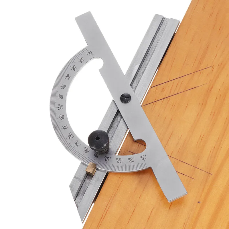 

10-170 Degree Angle Ruler 153/300mm Stainless Steel Protractor Adjust Woodworking Measuring Tool - 150mm