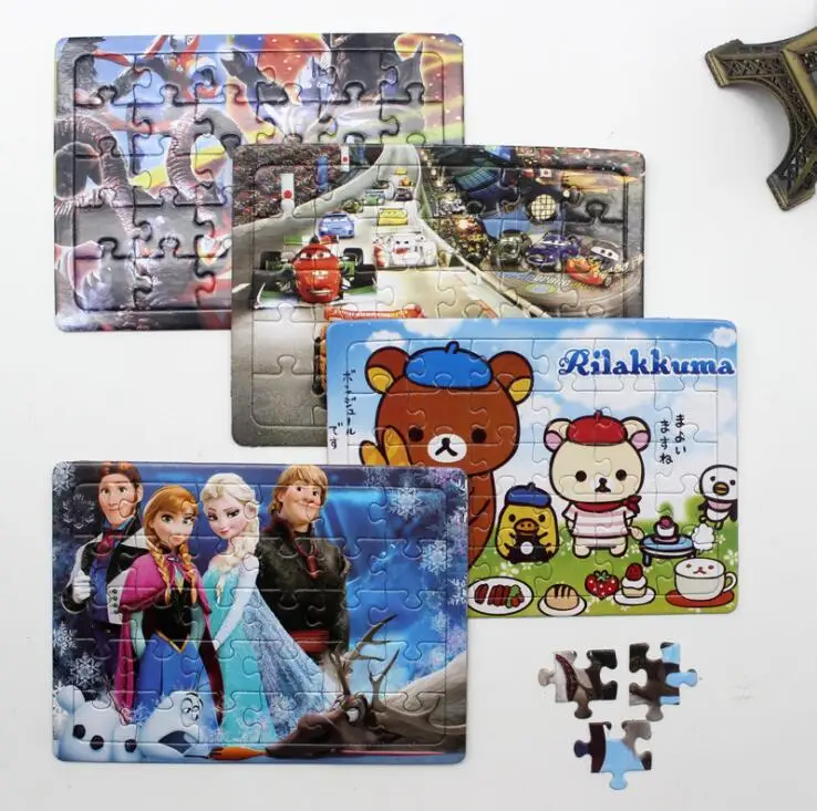 15x10 см Пазлы Мультфильм 40 шт. бумага милый мультфильм Динозавры головоломки Развивающие игрушки для детей подарок