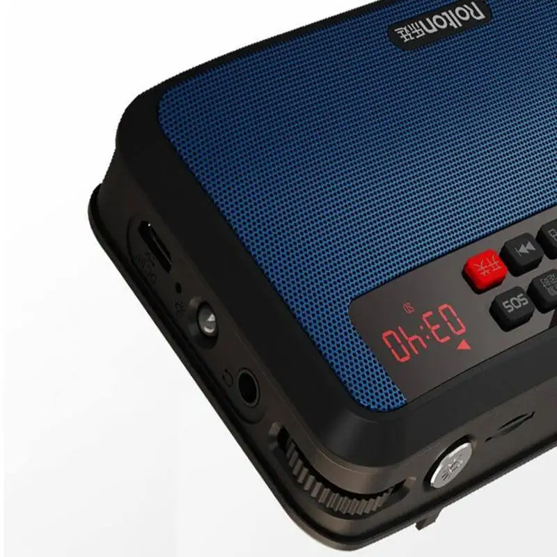 Rolton T60 Stereo Fm Radio Receiver Headset TF Card USB LED Light 2.1 Sound Track Portable Mini Music MP3 Player Elderly Radio. |
